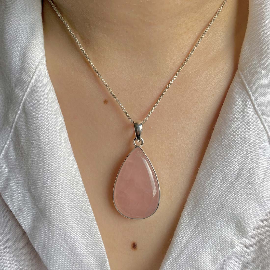 Rose Quartz Pendant-(RSQ-P-21.)