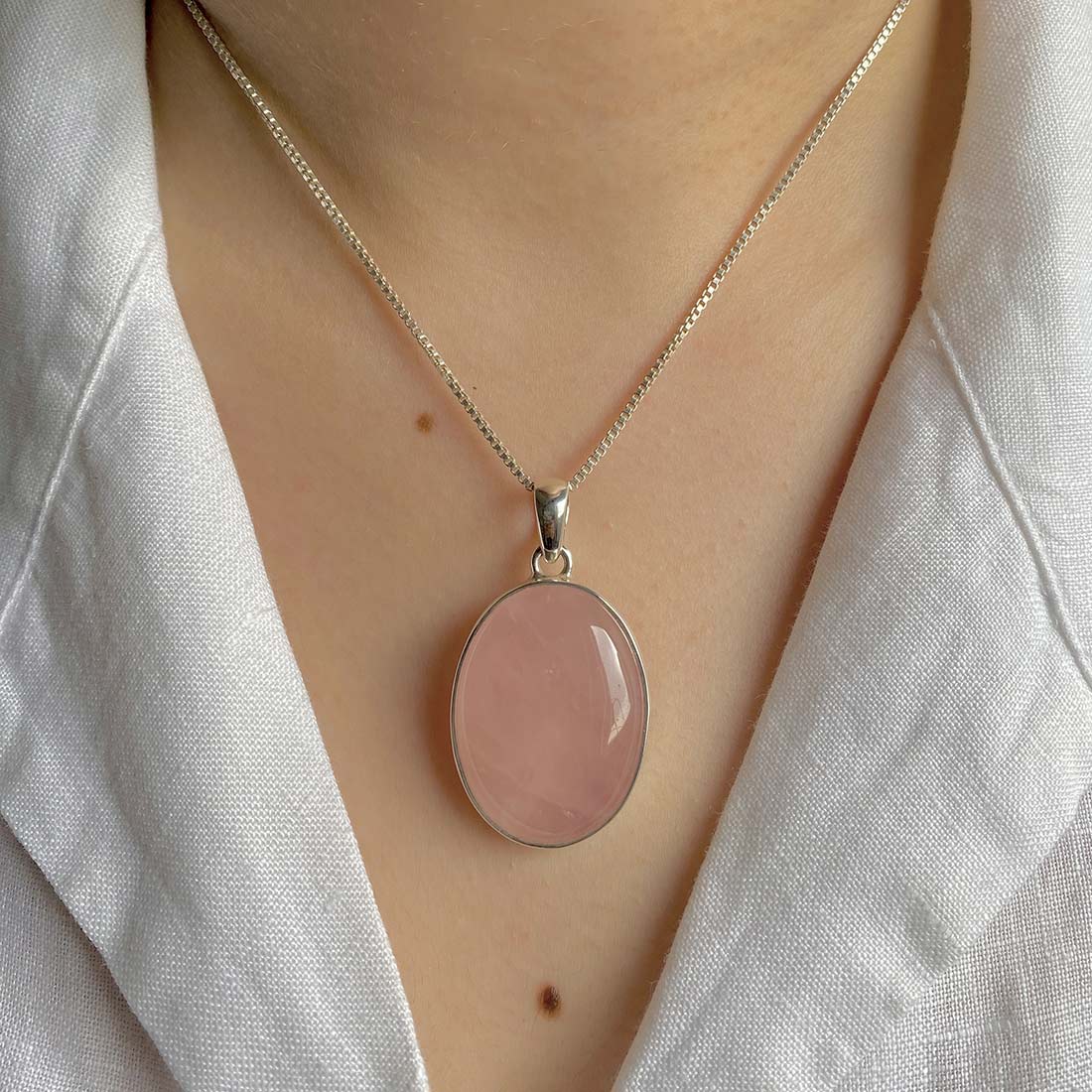 Rose Quartz Pendant-(RSQ-P-22.)