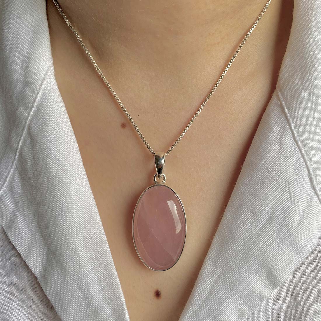 Rose Quartz Pendant-(RSQ-P-23.)