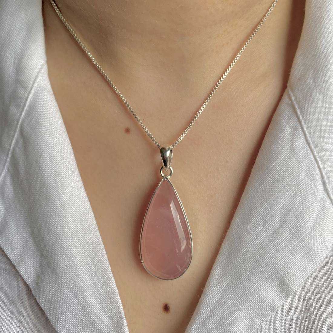 Rose Quartz Pendant-(RSQ-P-24.)