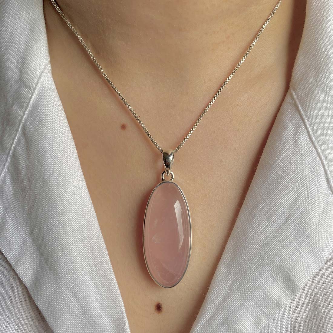 Rose Quartz Pendant-(RSQ-P-25.)