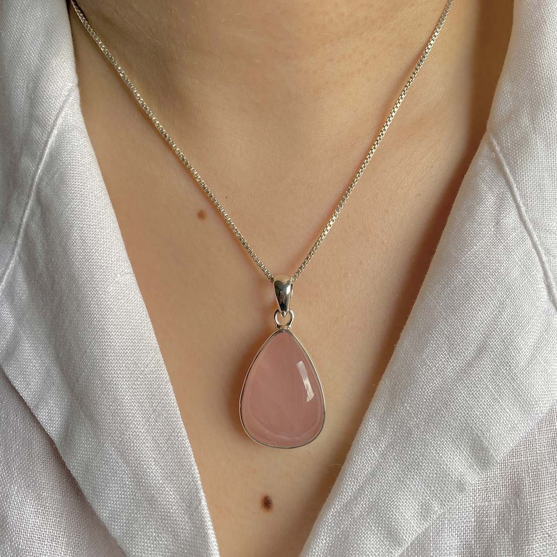 Rose Quartz Pendant-(RSQ-P-3.)