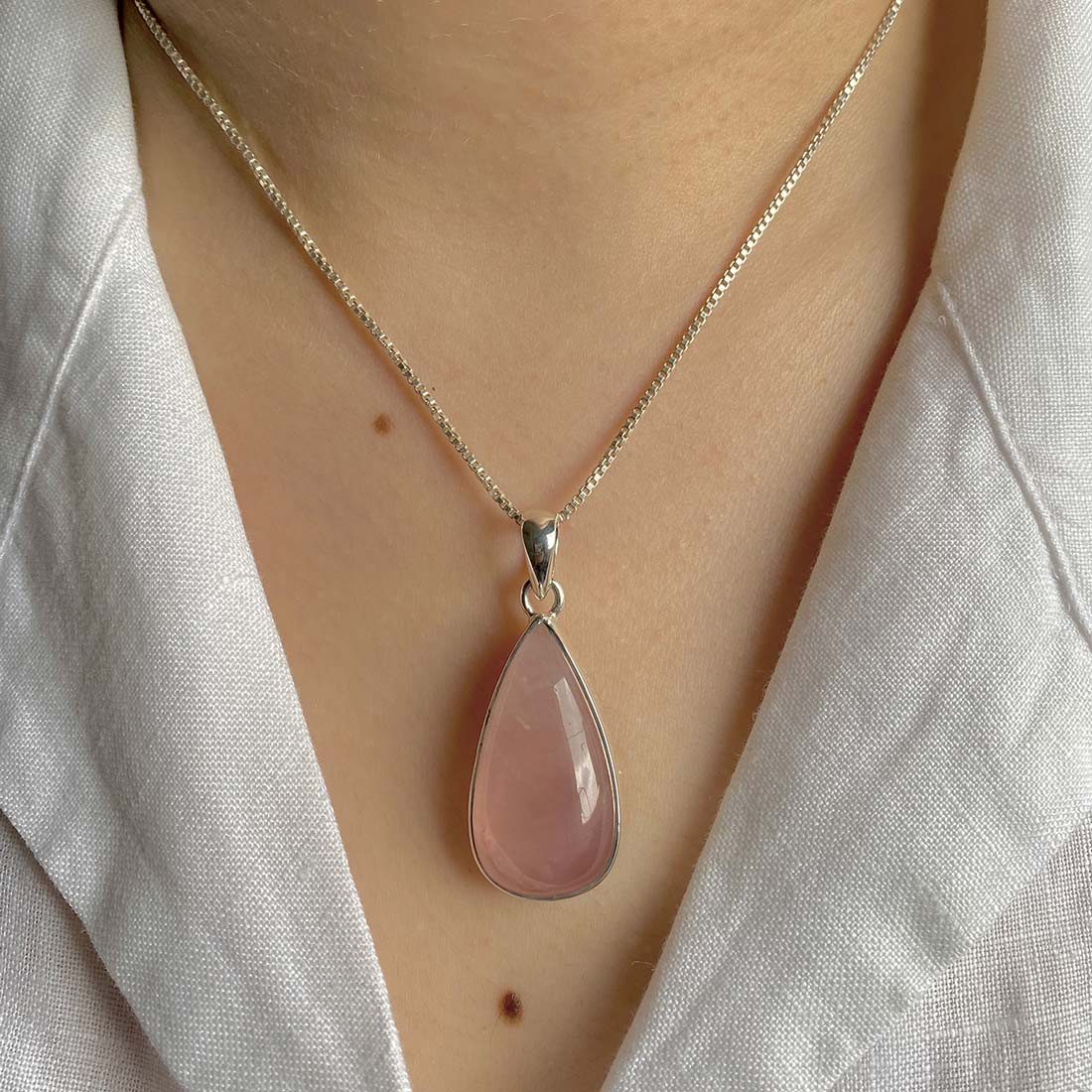 Rose Quartz Pendant-(RSQ-P-4.)