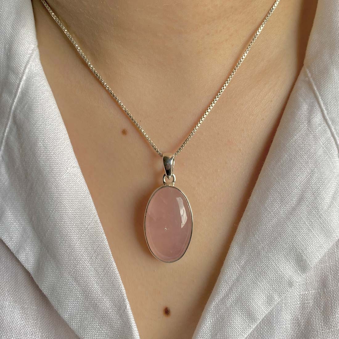 Rose Quartz Pendant-(RSQ-P-5.)