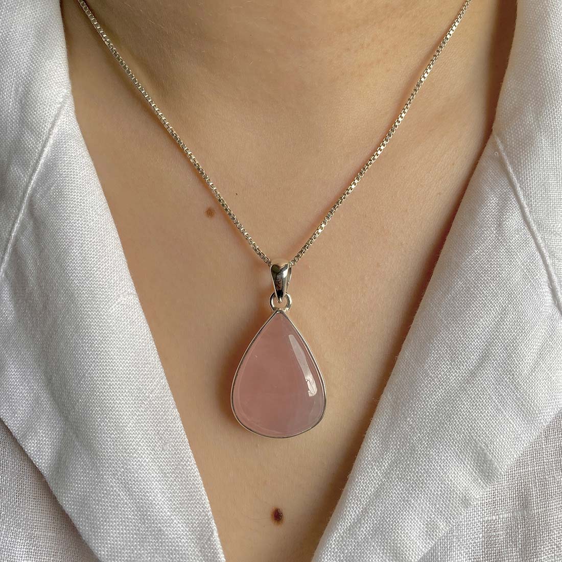 Rose Quartz Pendant-(RSQ-P-7.)