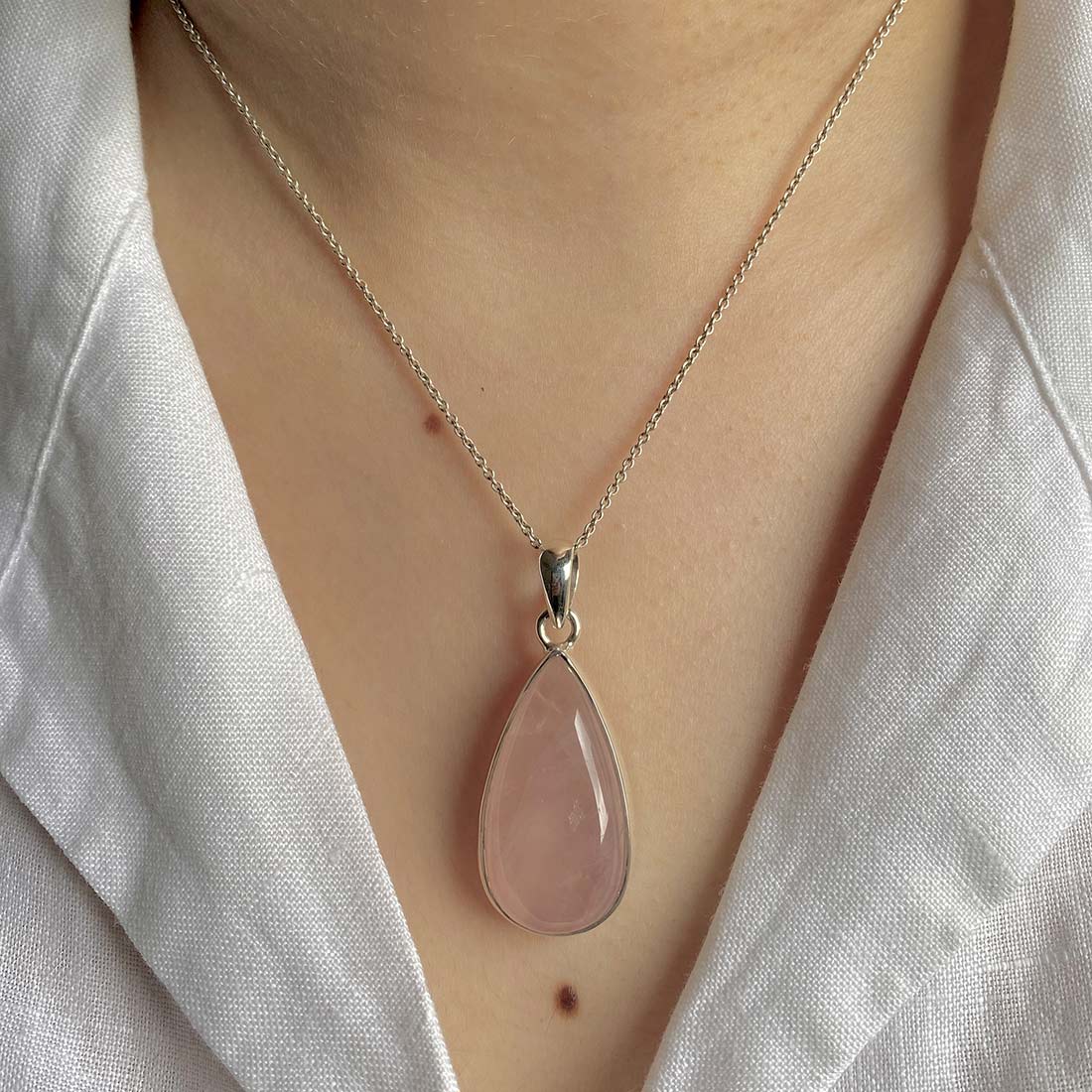 Rose Quartz Pendant-(RSQ-P-9.)