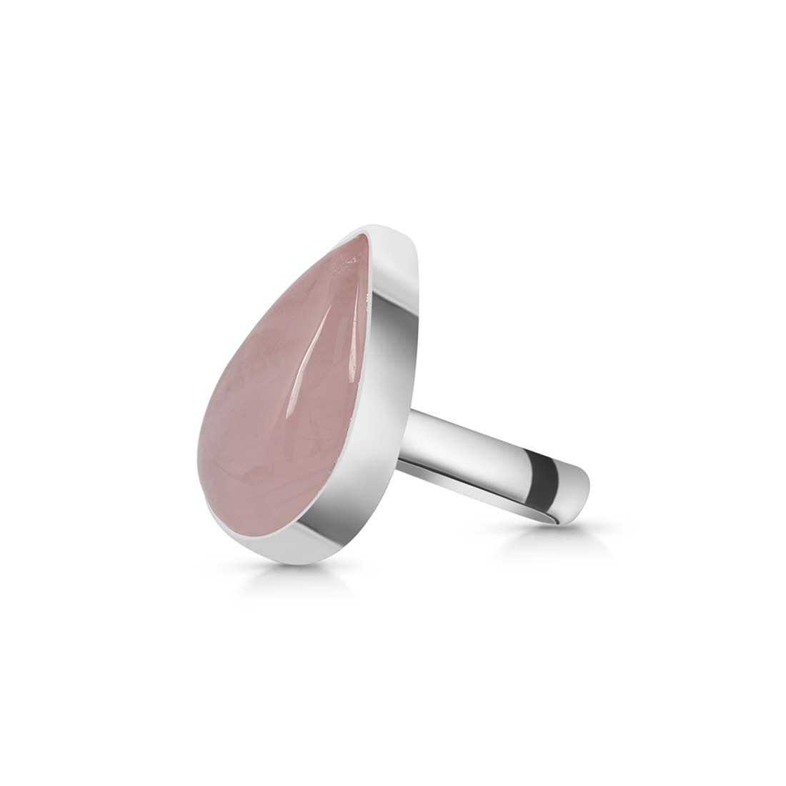 Rose Quartz Adjustable Ring-(RSQ-R-1.)