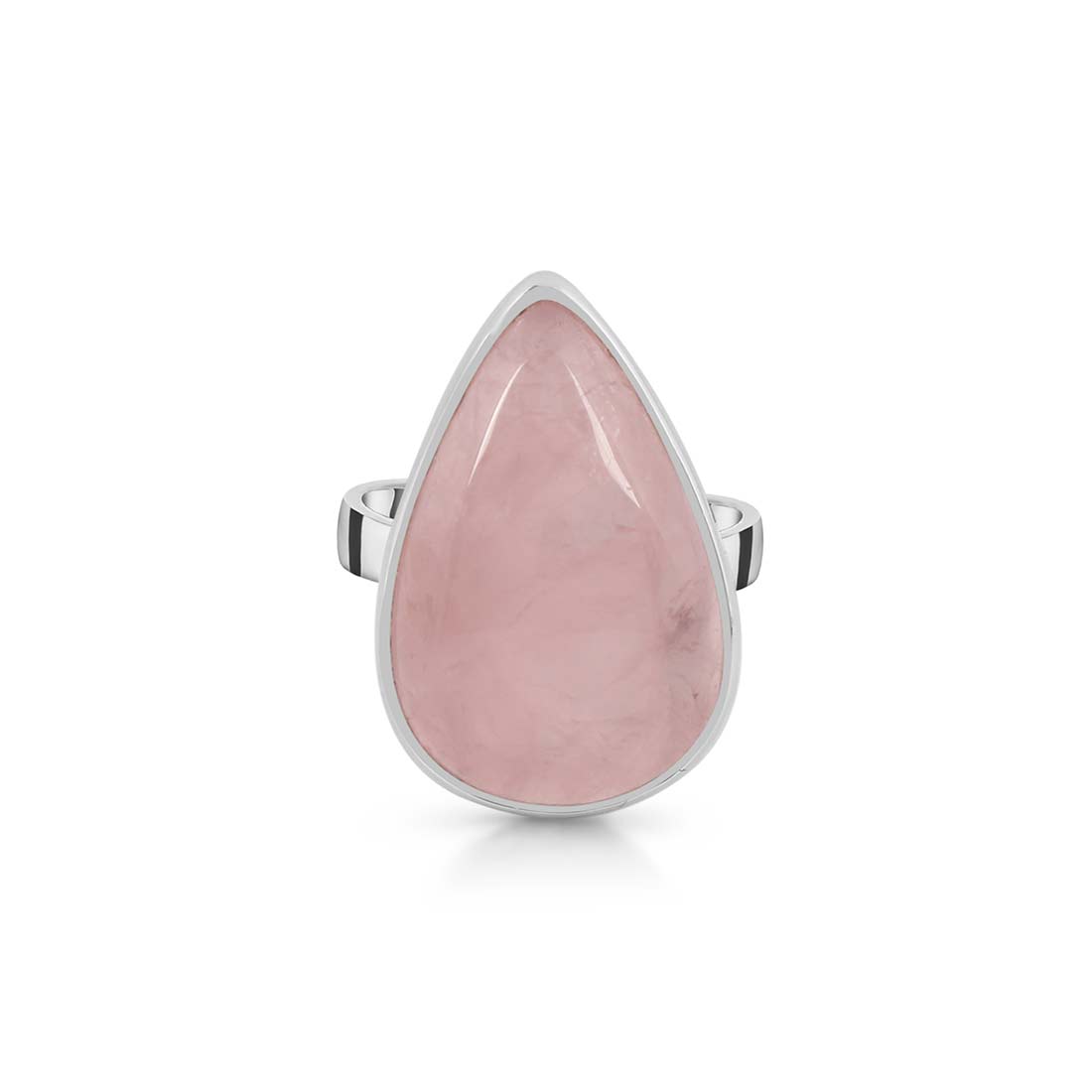 Rose Quartz Adjustable Ring-(RSQ-R-12.)