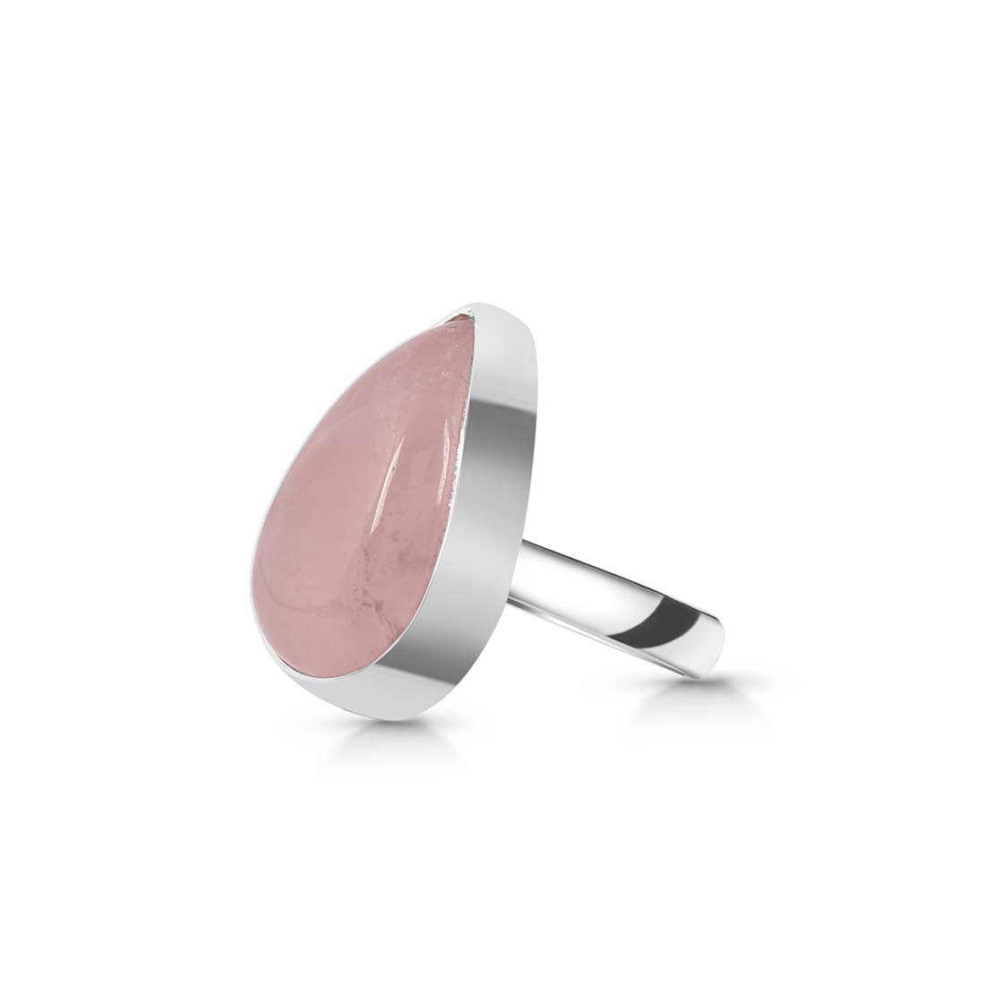 Rose Quartz Adjustable Ring-(RSQ-R-12.)