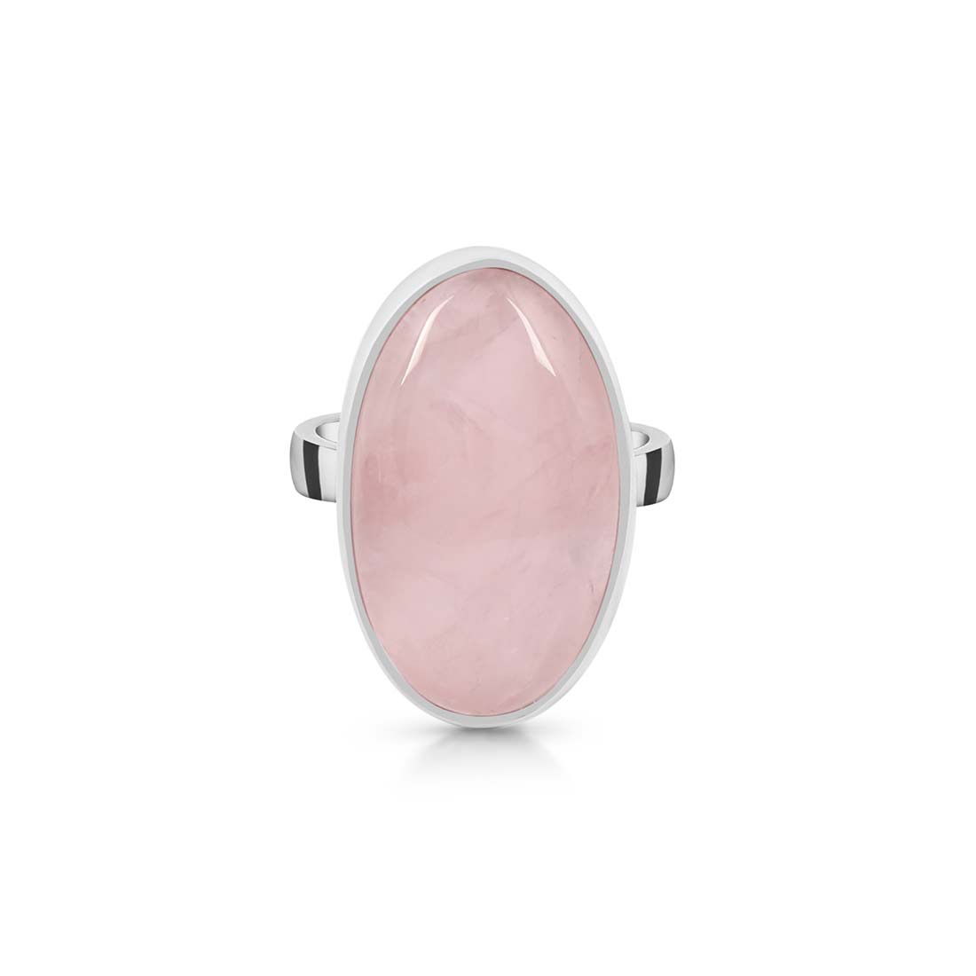 Rose Quartz Adjustable Ring-(RSQ-R-13.)