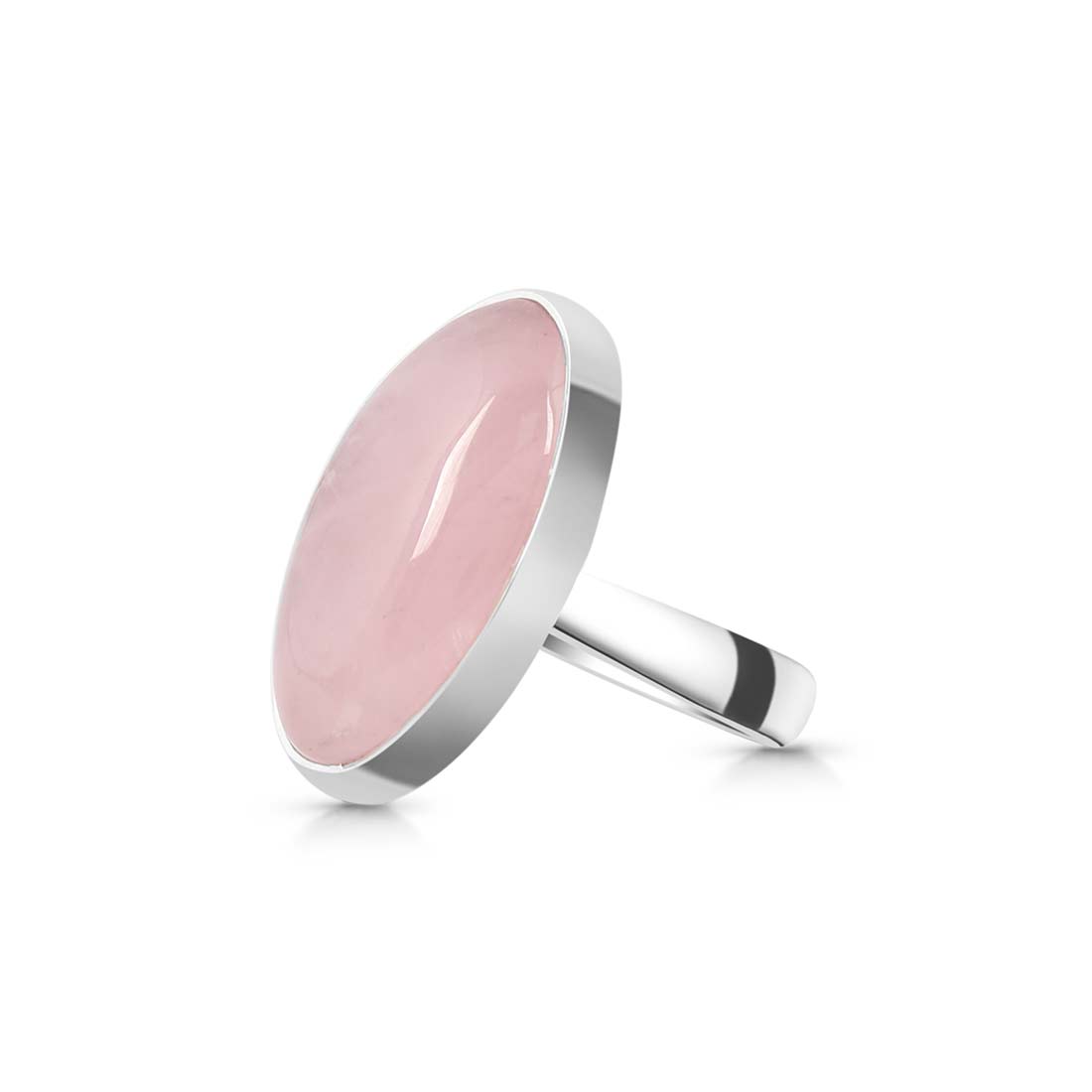 Rose Quartz Adjustable Ring-(RSQ-R-13.)