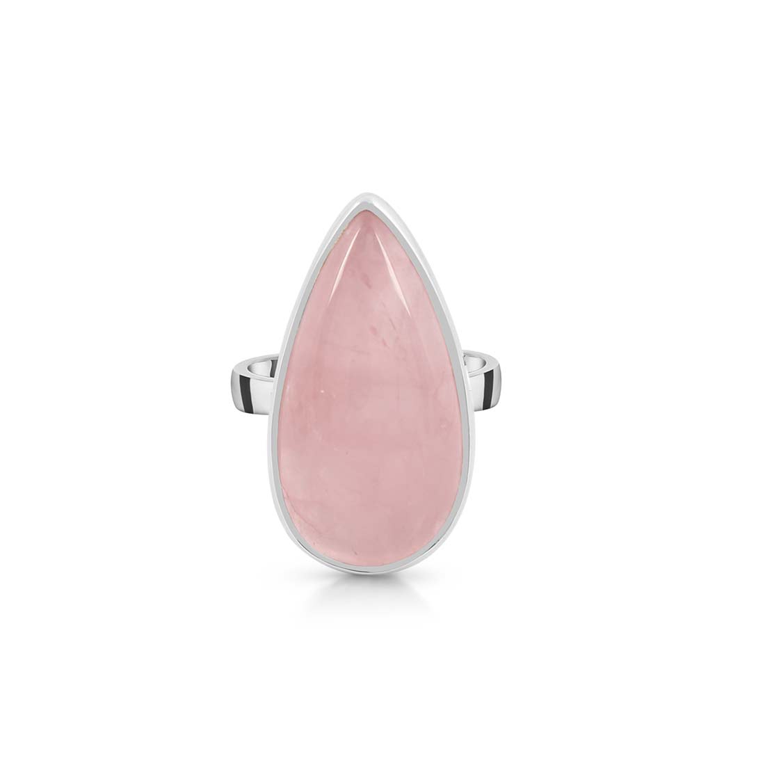 Rose Quartz Adjustable Ring-(RSQ-R-14.)