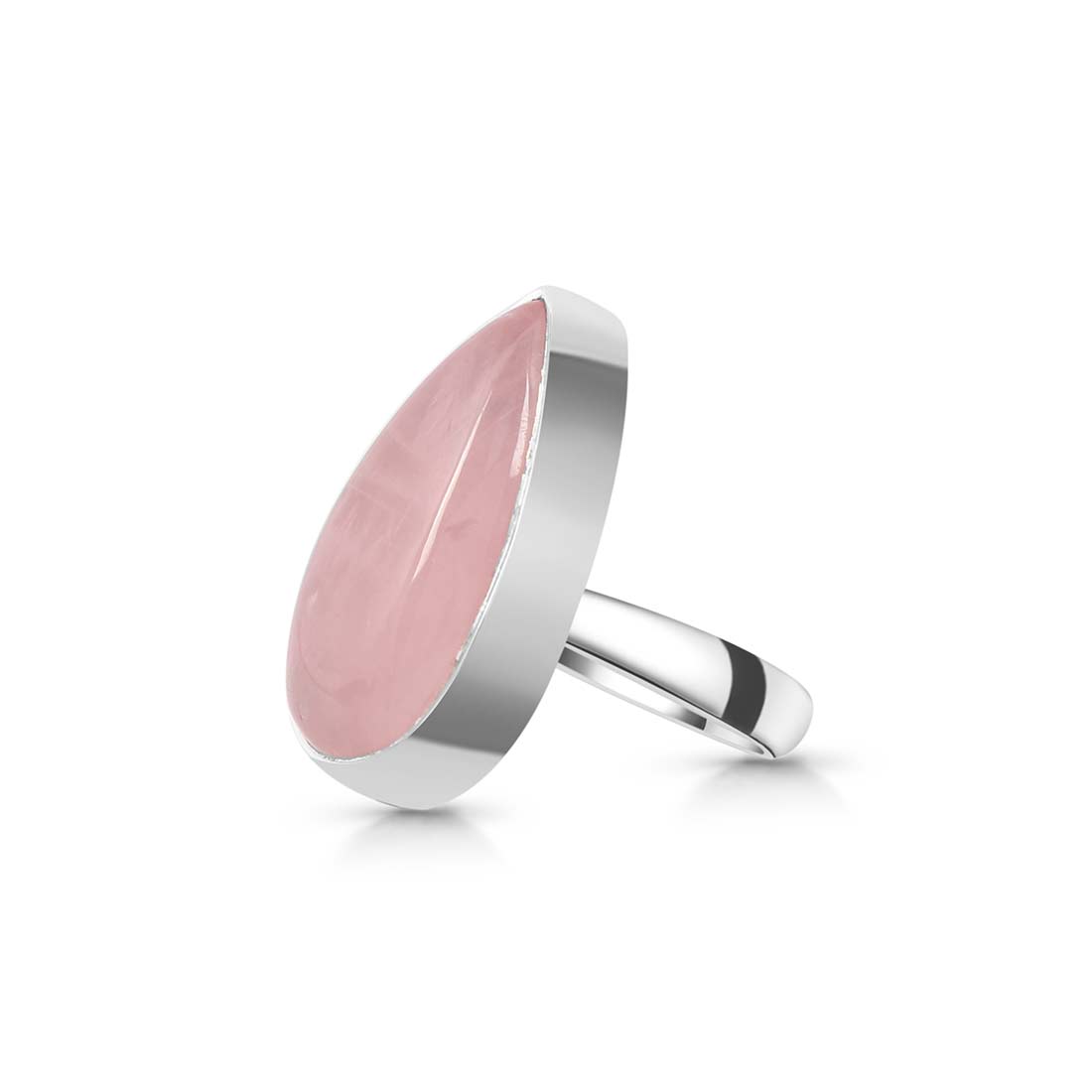 Rose Quartz Adjustable Ring-(RSQ-R-14.)