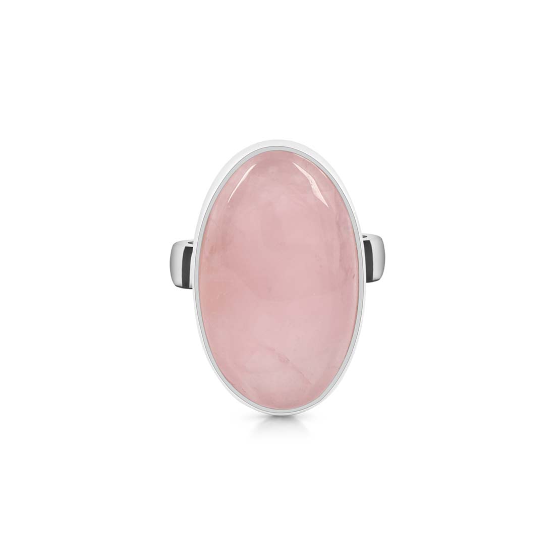 Rose Quartz Adjustable Ring-(RSQ-R-15.)