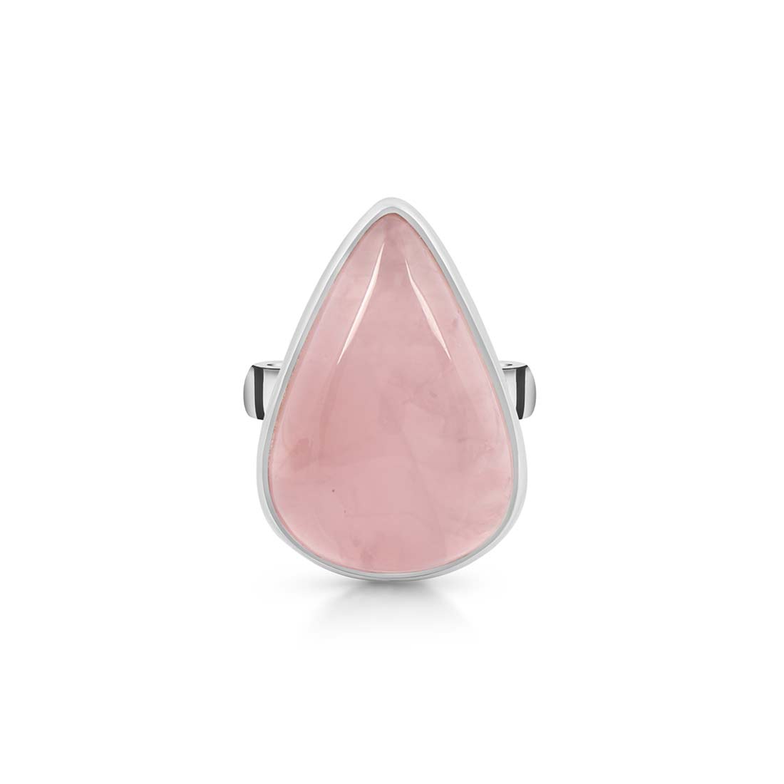 Rose Quartz Adjustable Ring-(RSQ-R-17.)