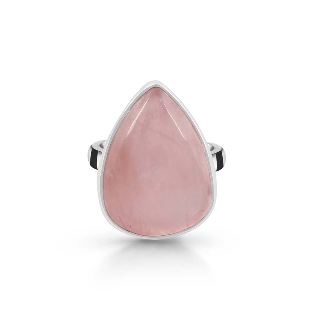 Rose Quartz Adjustable Ring-(RSQ-R-18.)