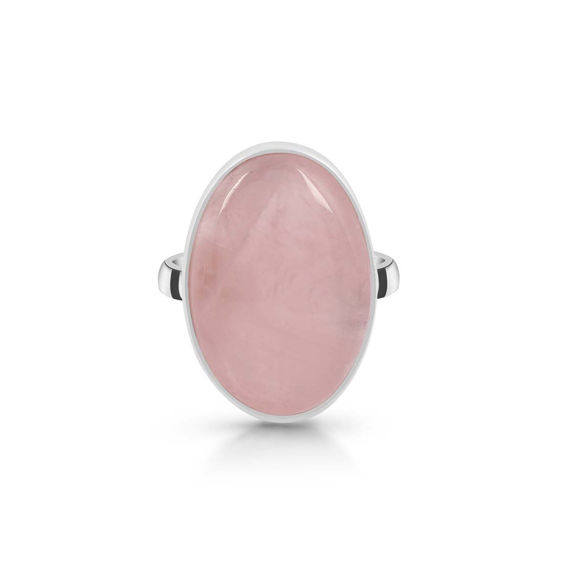 Rose Quartz Adjustable Ring-(RSQ-R-19.)