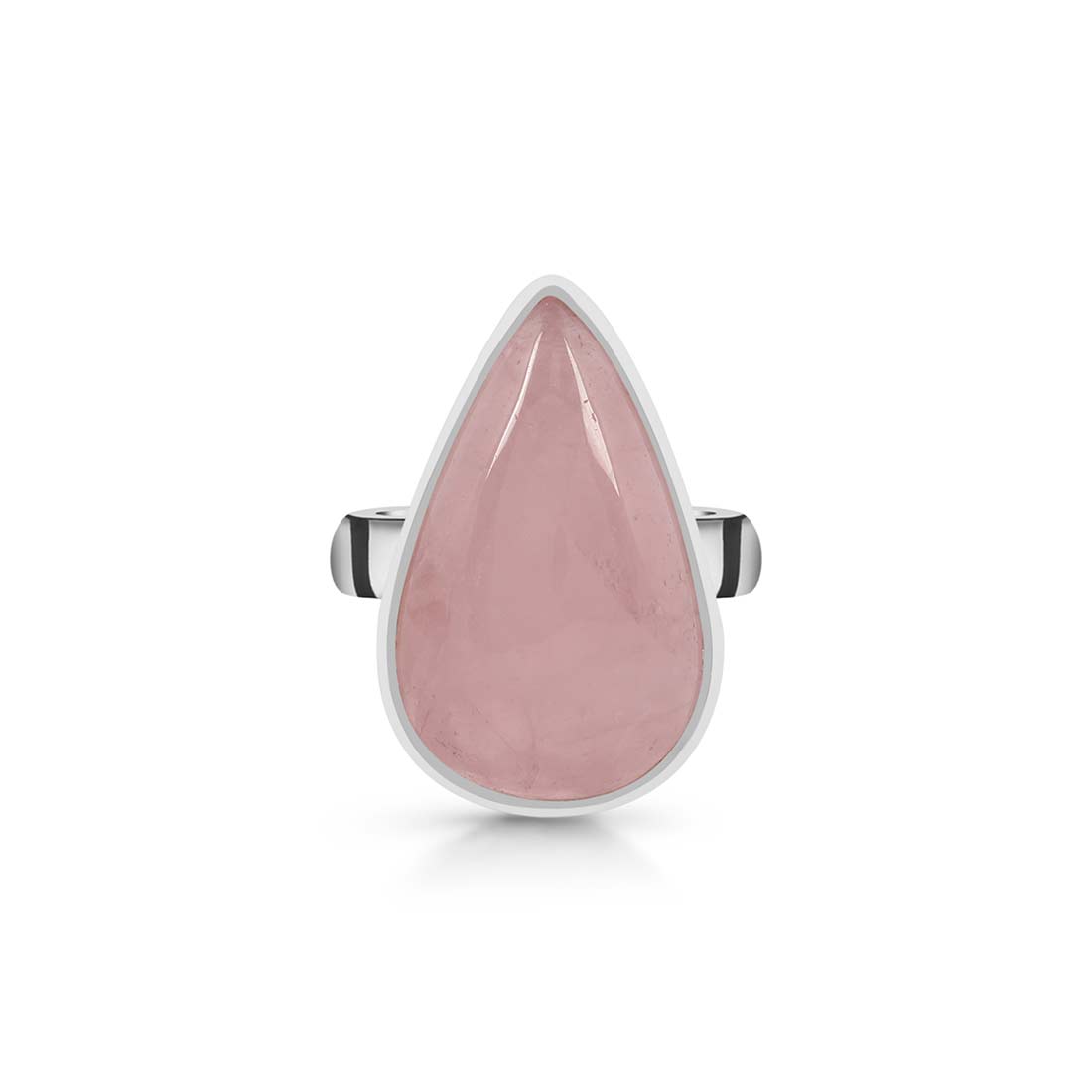 Rose Quartz Adjustable Ring-(RSQ-R-2.)