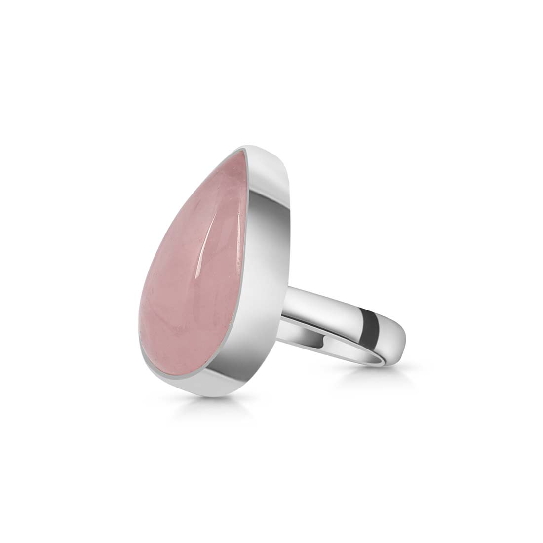 Rose Quartz Adjustable Ring-(RSQ-R-2.)