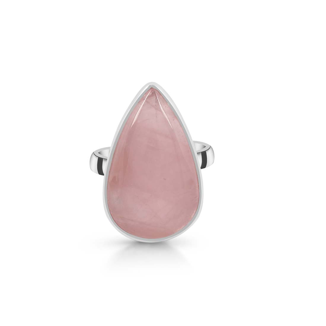 Rose Quartz Adjustable Ring-(RSQ-R-20.)