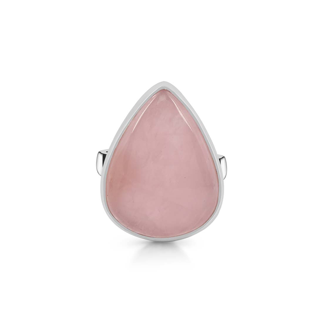 Rose Quartz Adjustable Ring-(RSQ-R-21.)