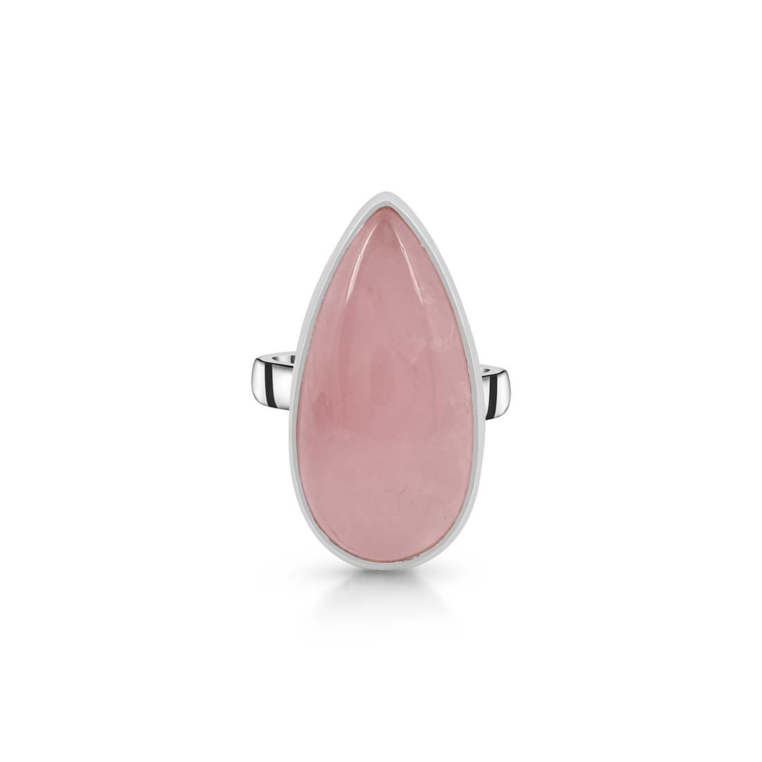 Rose Quartz Adjustable Ring-(RSQ-R-23.)