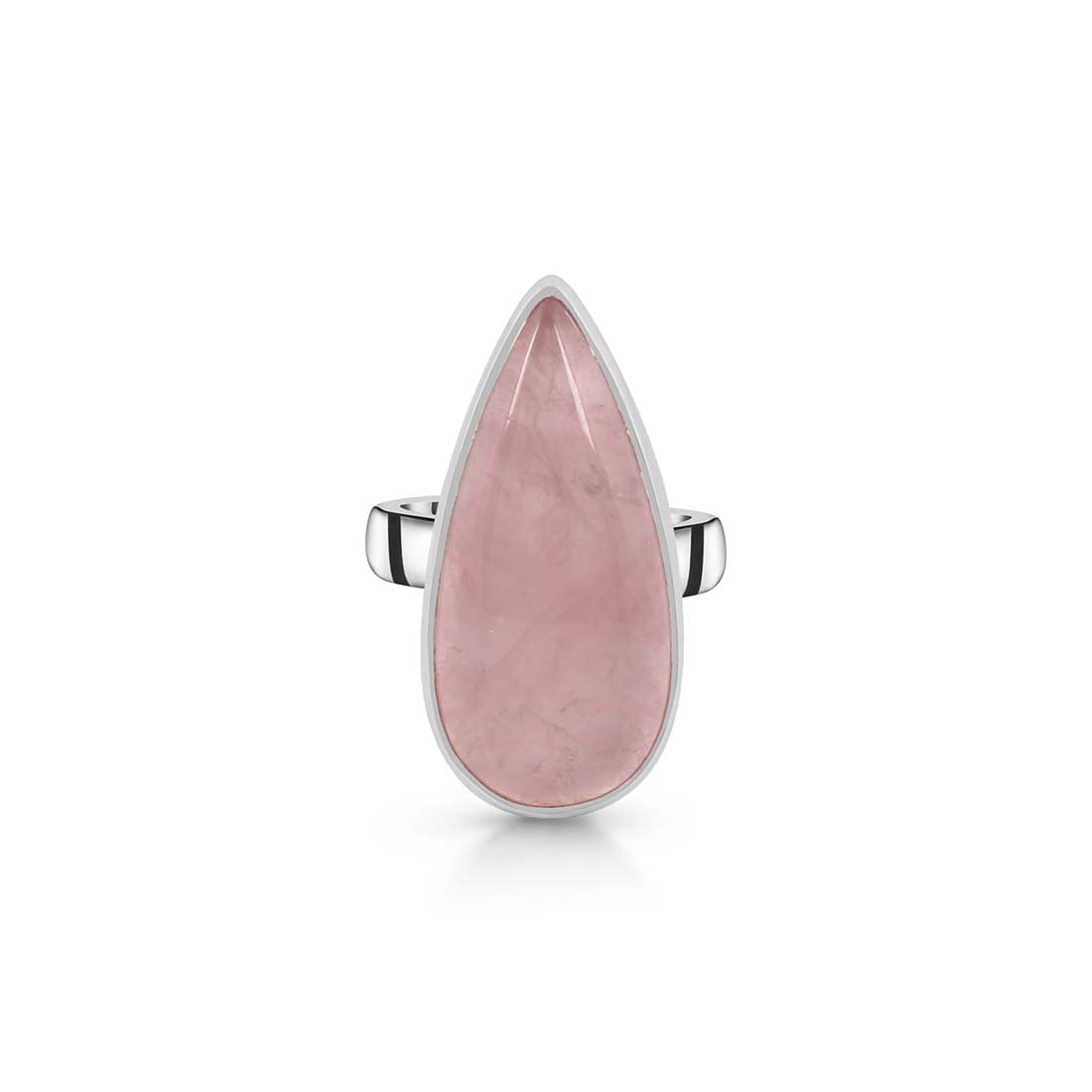 Rose Quartz Adjustable Ring-(RSQ-R-27.)