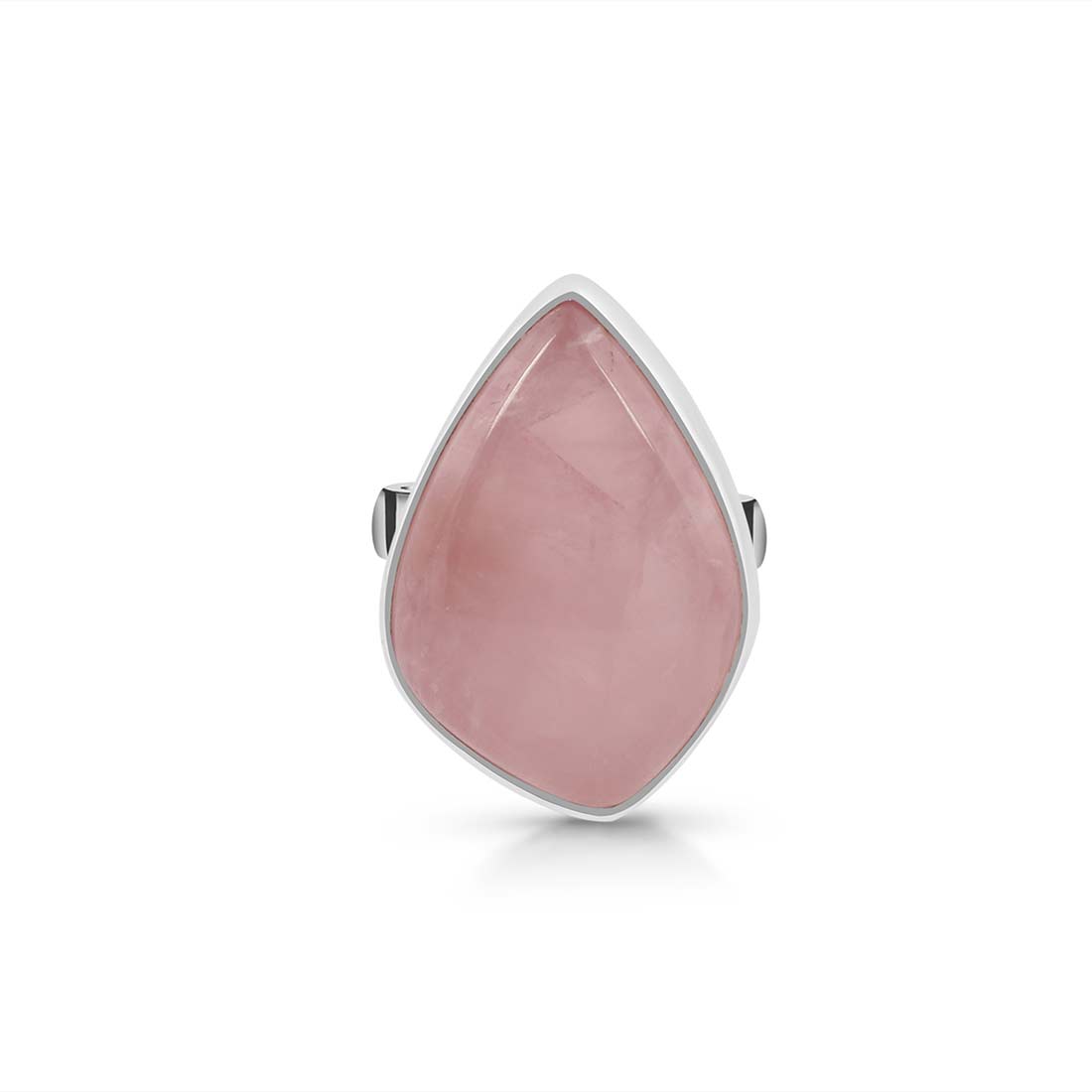 Rose Quartz Adjustable Ring-(RSQ-R-30.)