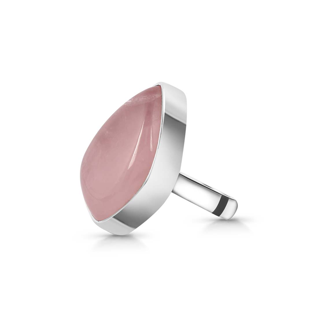 Rose Quartz Adjustable Ring-(RSQ-R-30.)