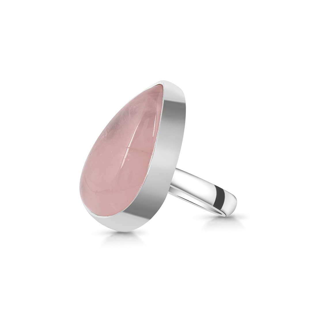 Rose Quartz Adjustable Ring-(RSQ-R-32.)