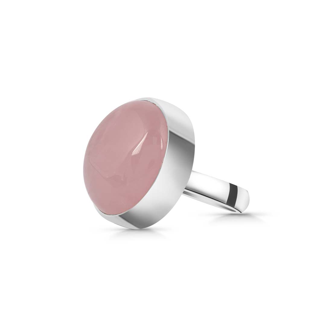 Rose Quartz Adjustable Ring-(RSQ-R-34.)