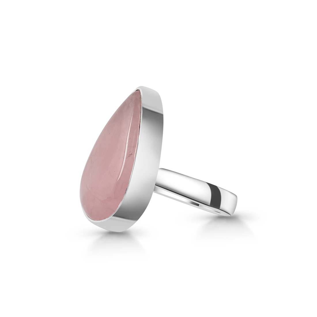 Rose Quartz Adjustable Ring-(RSQ-R-4.)