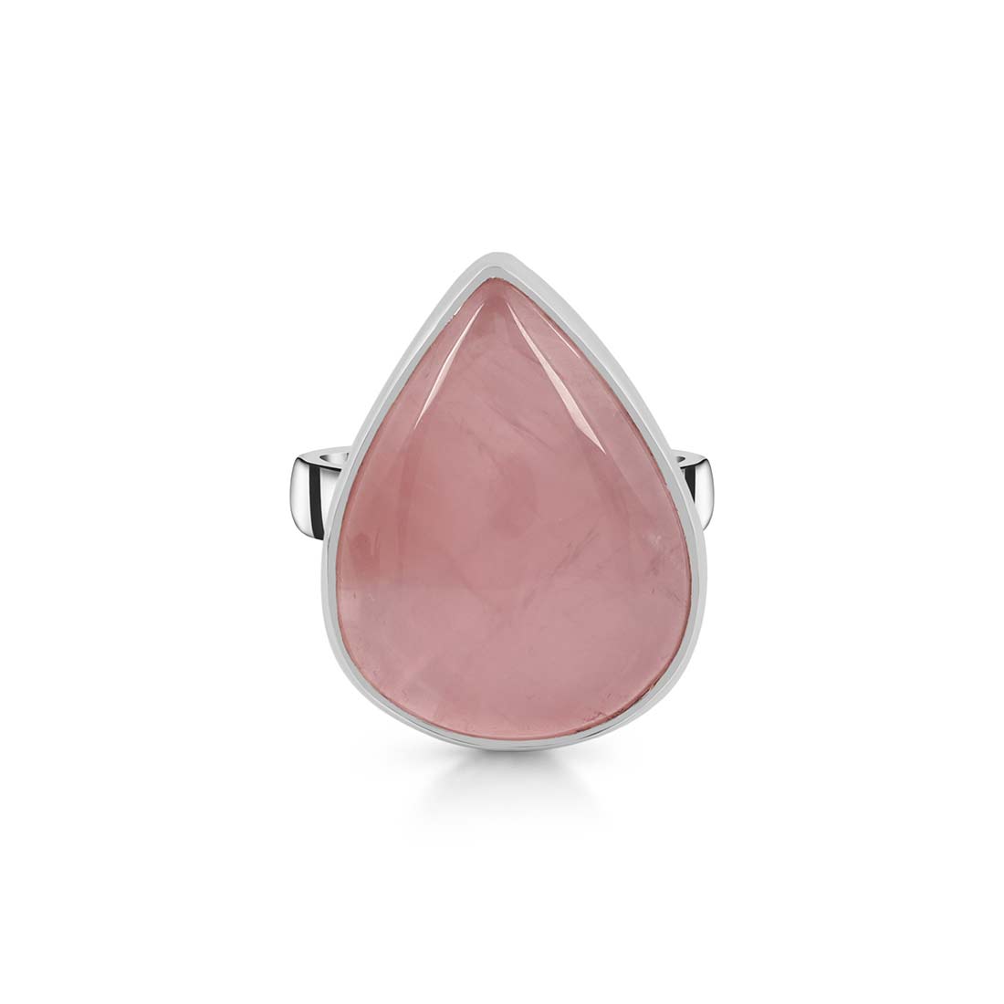 Rose Quartz Adjustable Ring-(RSQ-R-5.)