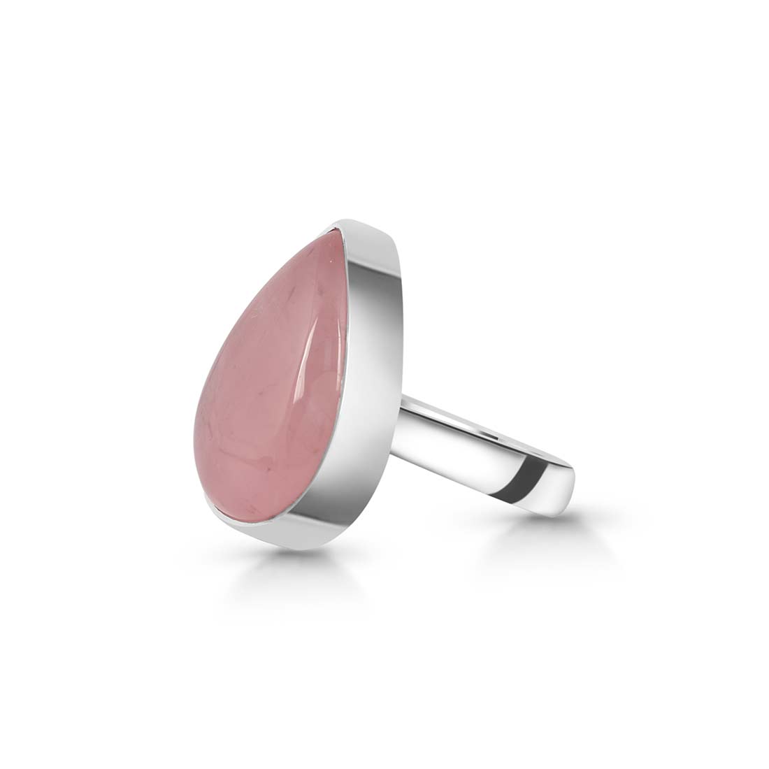 Rose Quartz Adjustable Ring-(RSQ-R-5.)