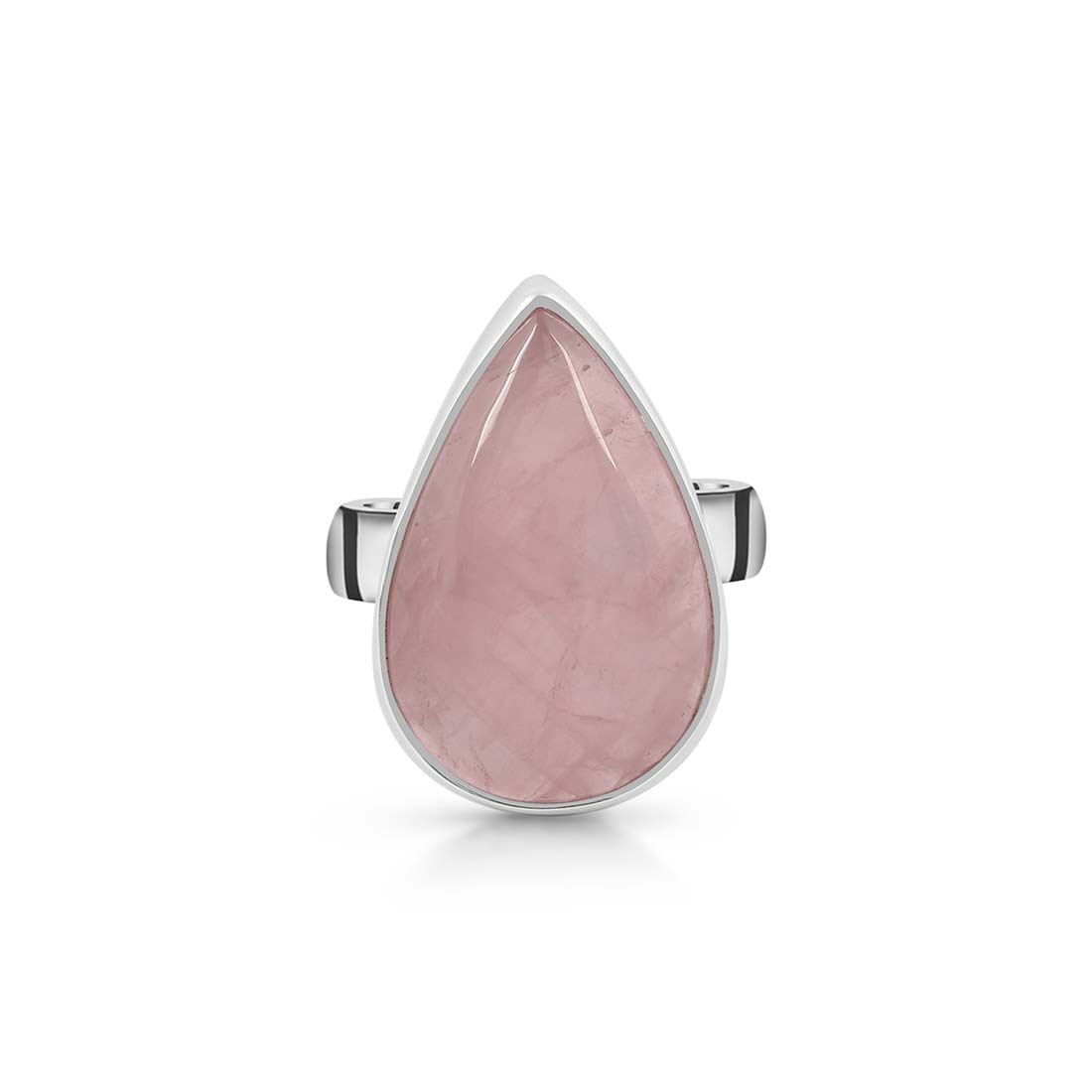 Rose Quartz Adjustable Ring-(RSQ-R-6.)