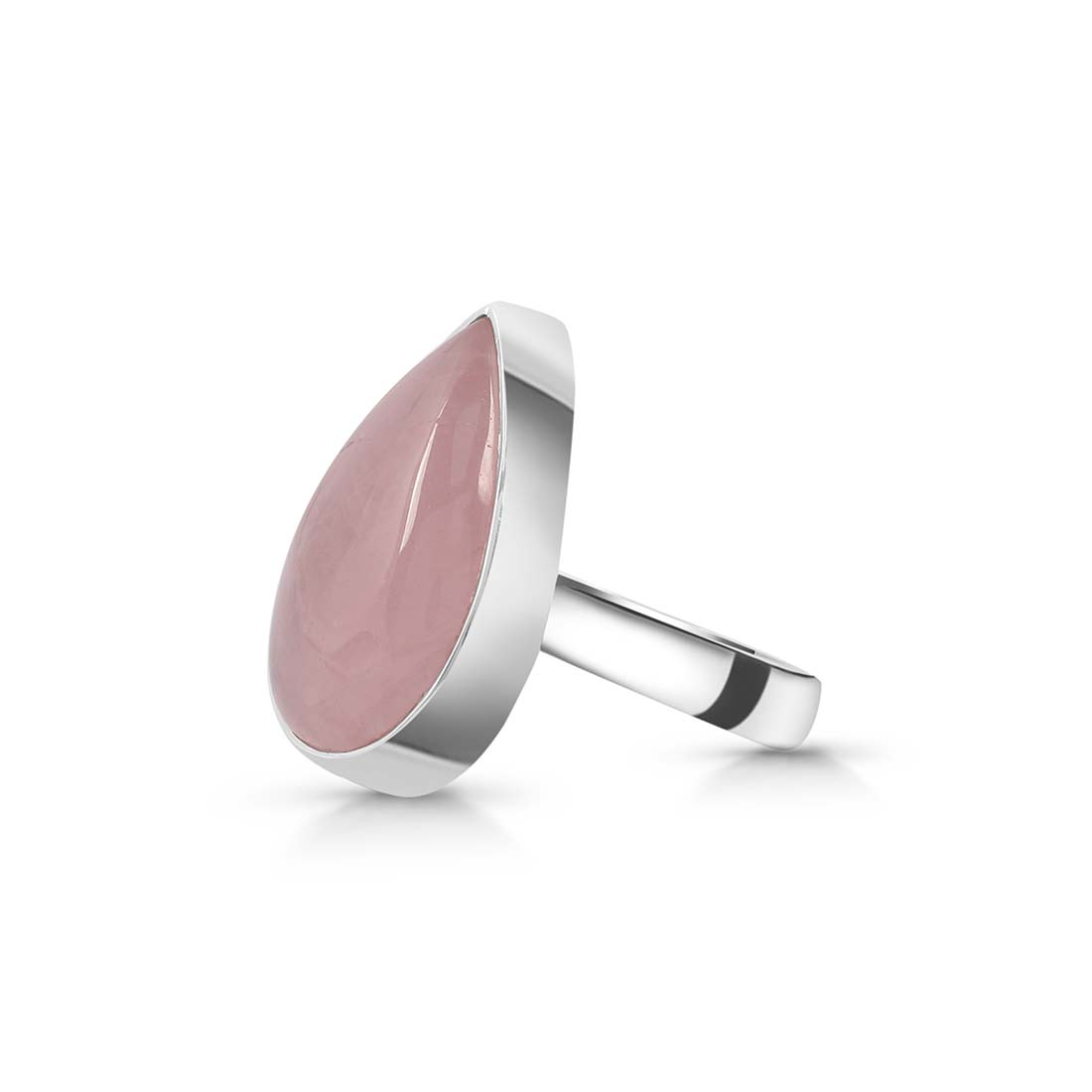 Rose Quartz Adjustable Ring-(RSQ-R-6.)