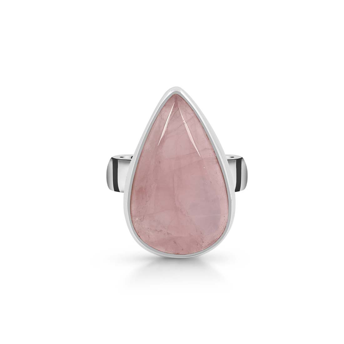 Rose Quartz Adjustable Ring-(RSQ-R-7.)