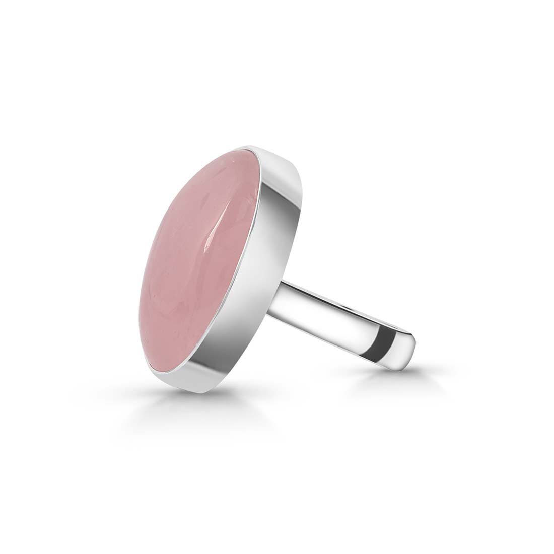 Rose Quartz Adjustable Ring-(RSQ-R-8.)