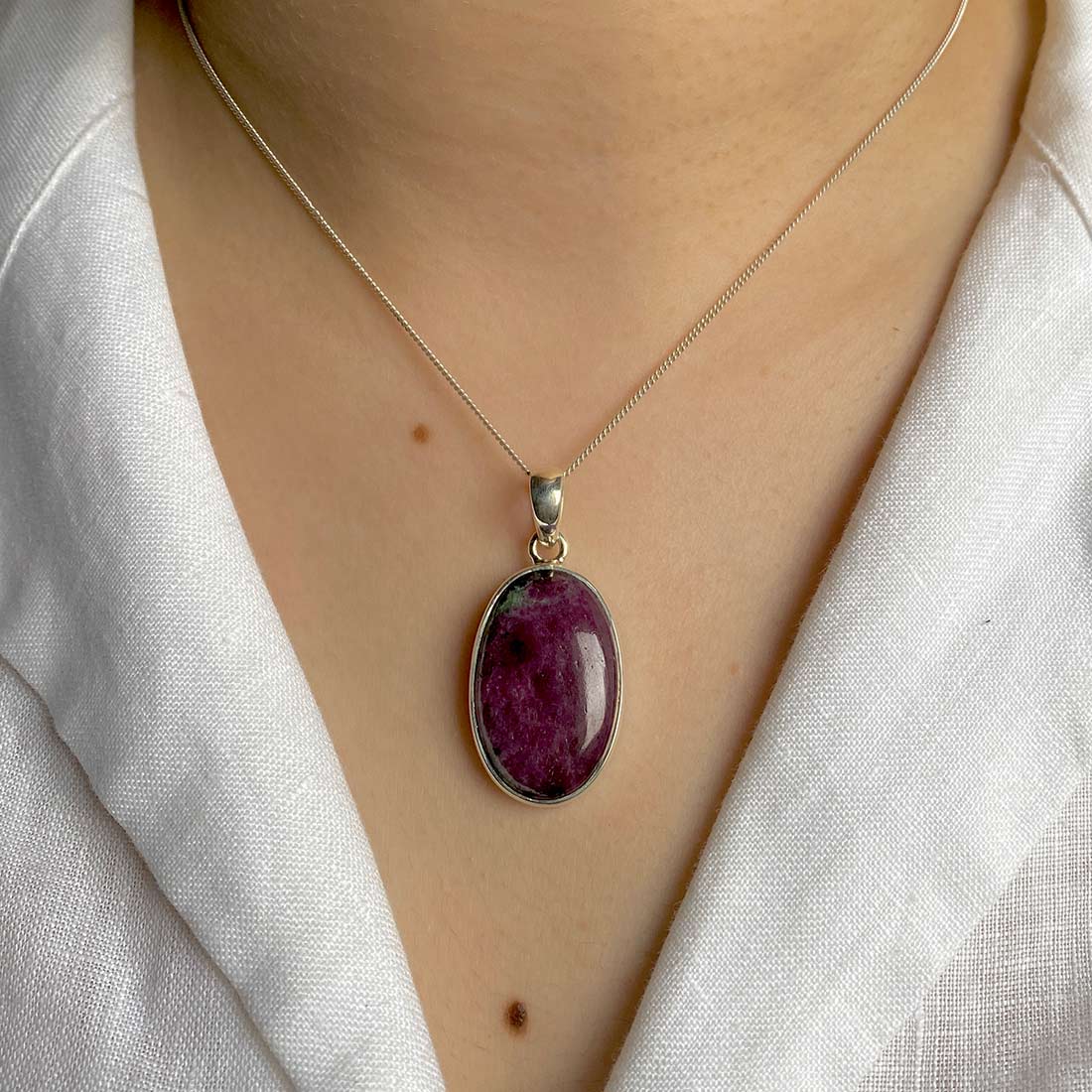 Pink Ruby Zoisite Pendant-(RZS-P-10.)