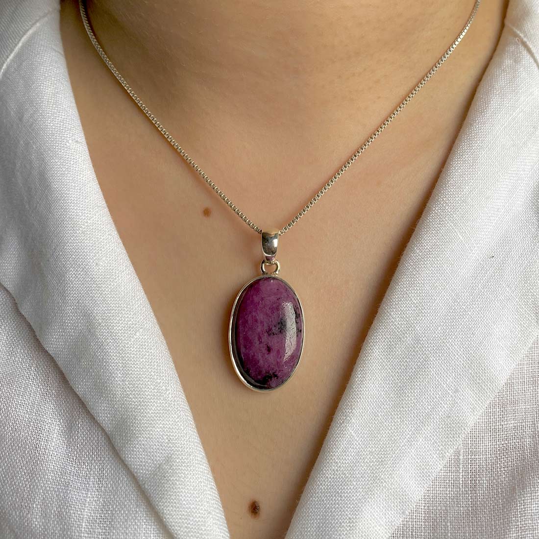 Pink Ruby Zoisite Pendant-(RZS-P-11.)