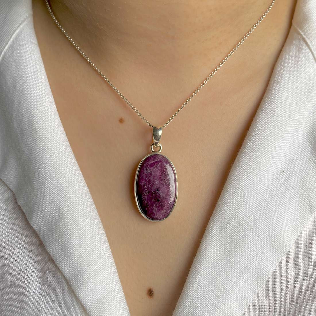 Pink Ruby Zoisite Pendant-(RZS-P-12.)