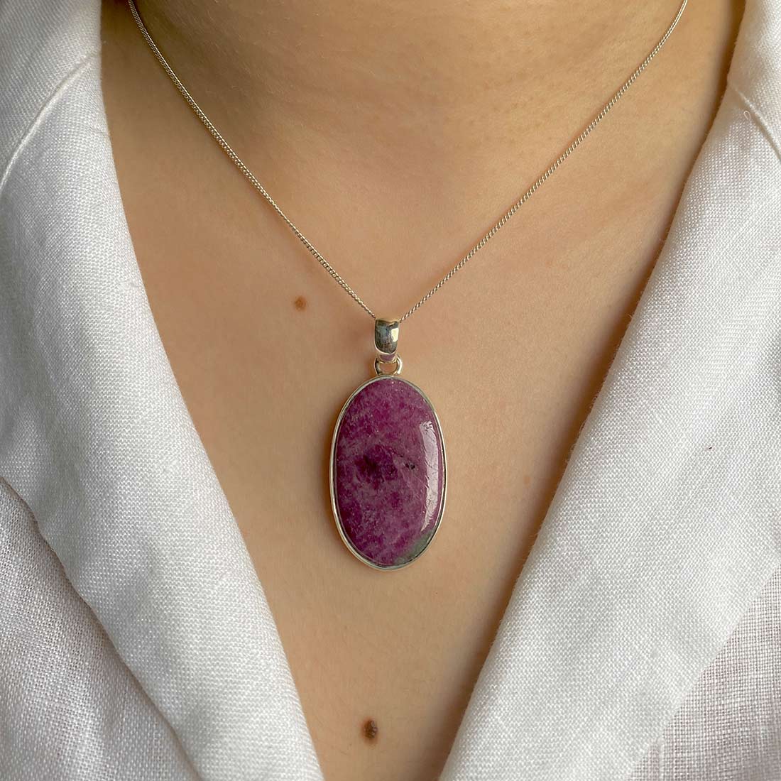 Pink Ruby Zoisite Pendant-(RZS-P-15.)