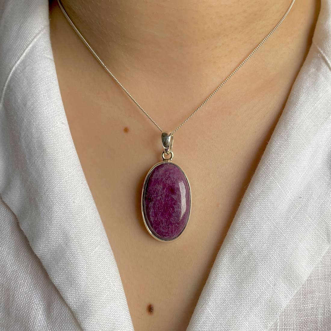 Pink Ruby Zoisite Pendant-(RZS-P-17.)