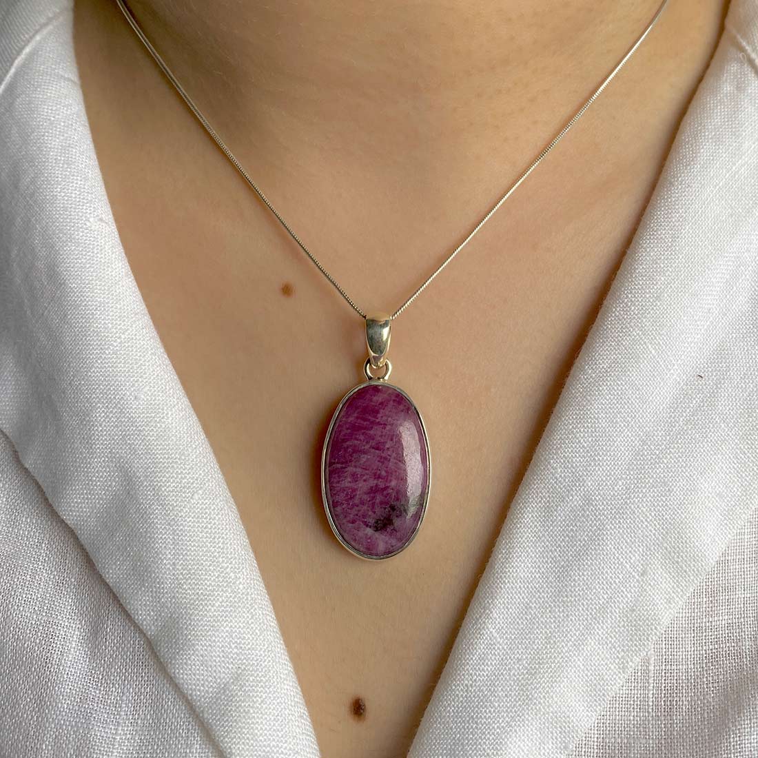 Pink Ruby Zoisite Pendant-(RZS-P-20.)