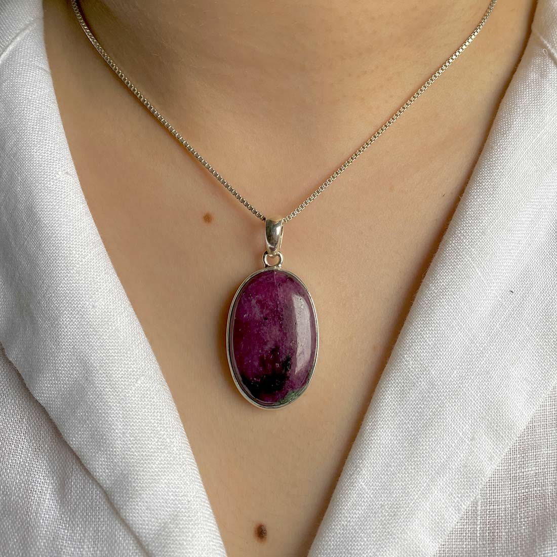 Pink Ruby Zoisite Pendant-(RZS-P-21.)