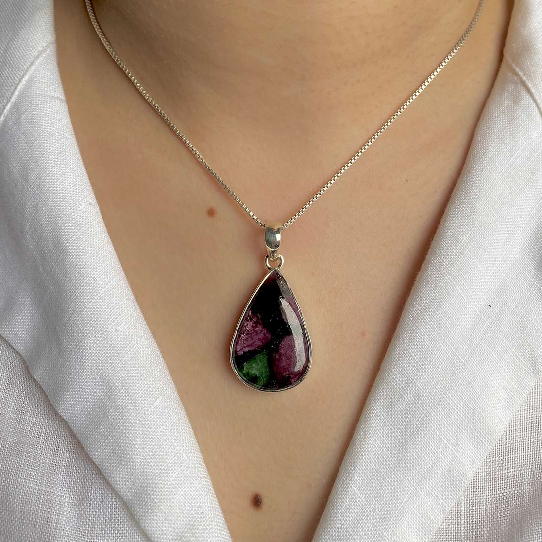 Ruby Zoisite Pendant-(RZS-P-27.)