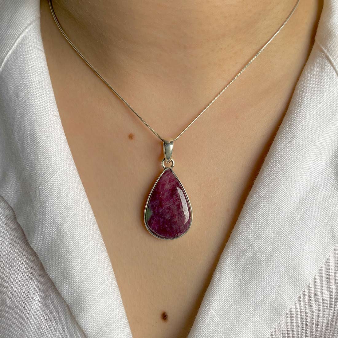 Pink Ruby Zoisite Pendant-(RZS-P-3.)