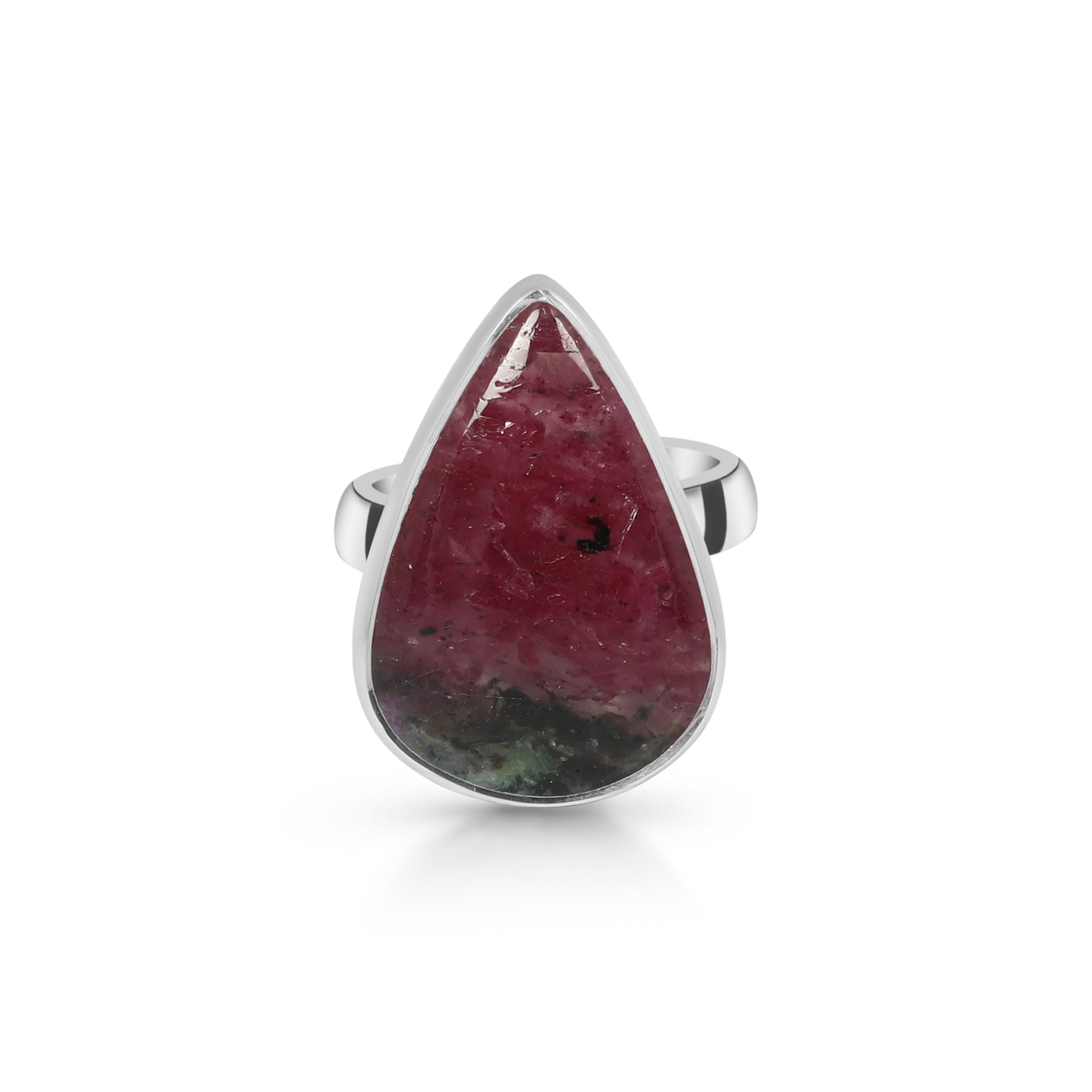 Ruby Zoisite Adjustable Ring-(RZS-R-15.)