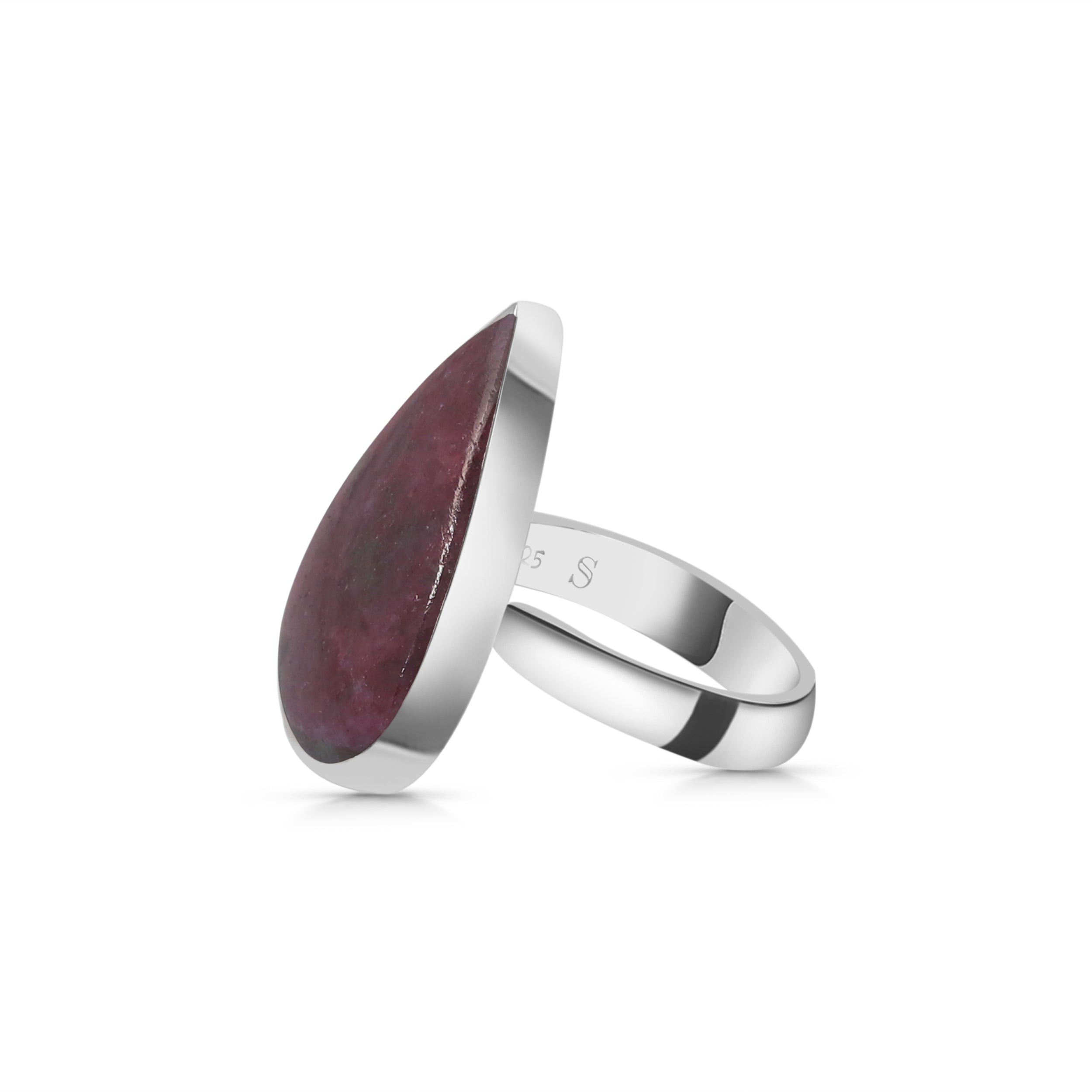 Pink Ruby Zoisite Adjustable Ring-(RZS-R-16.)