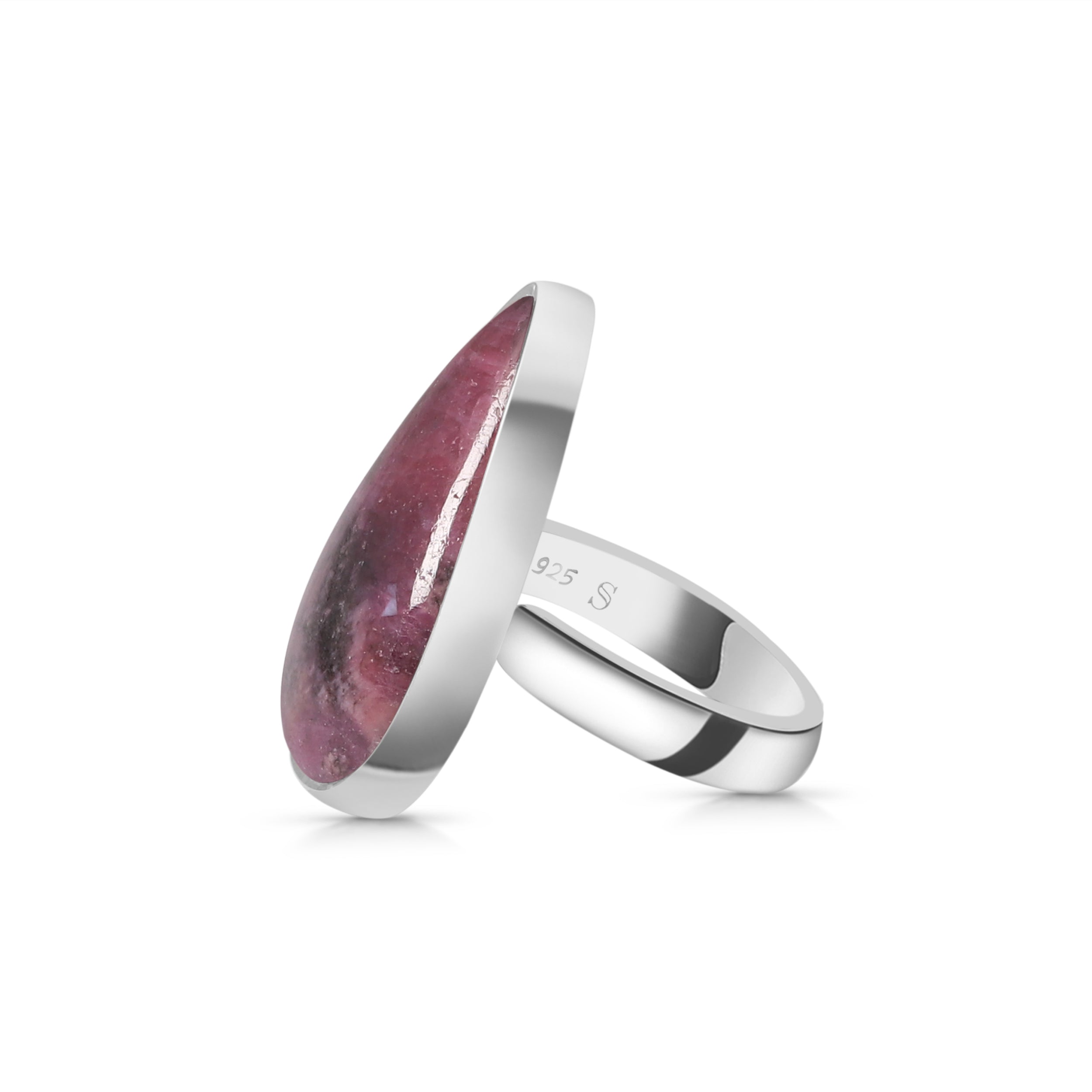 Pink Ruby Zoisite Adjustable Ring-(RZS-R-18.)